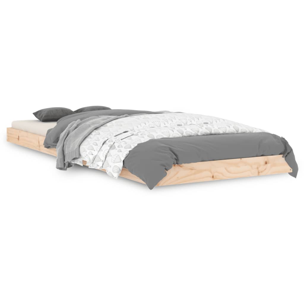 Cadre de lit sans matelas 75x190 cm bois de pin massif - XIOS