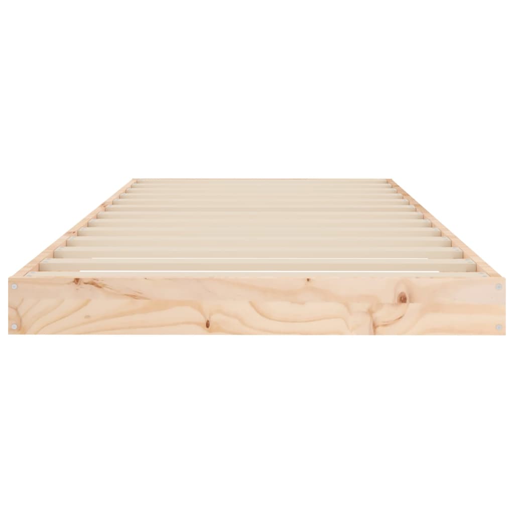 Cadre de lit sans matelas 75x190 cm bois de pin massif - XIOS