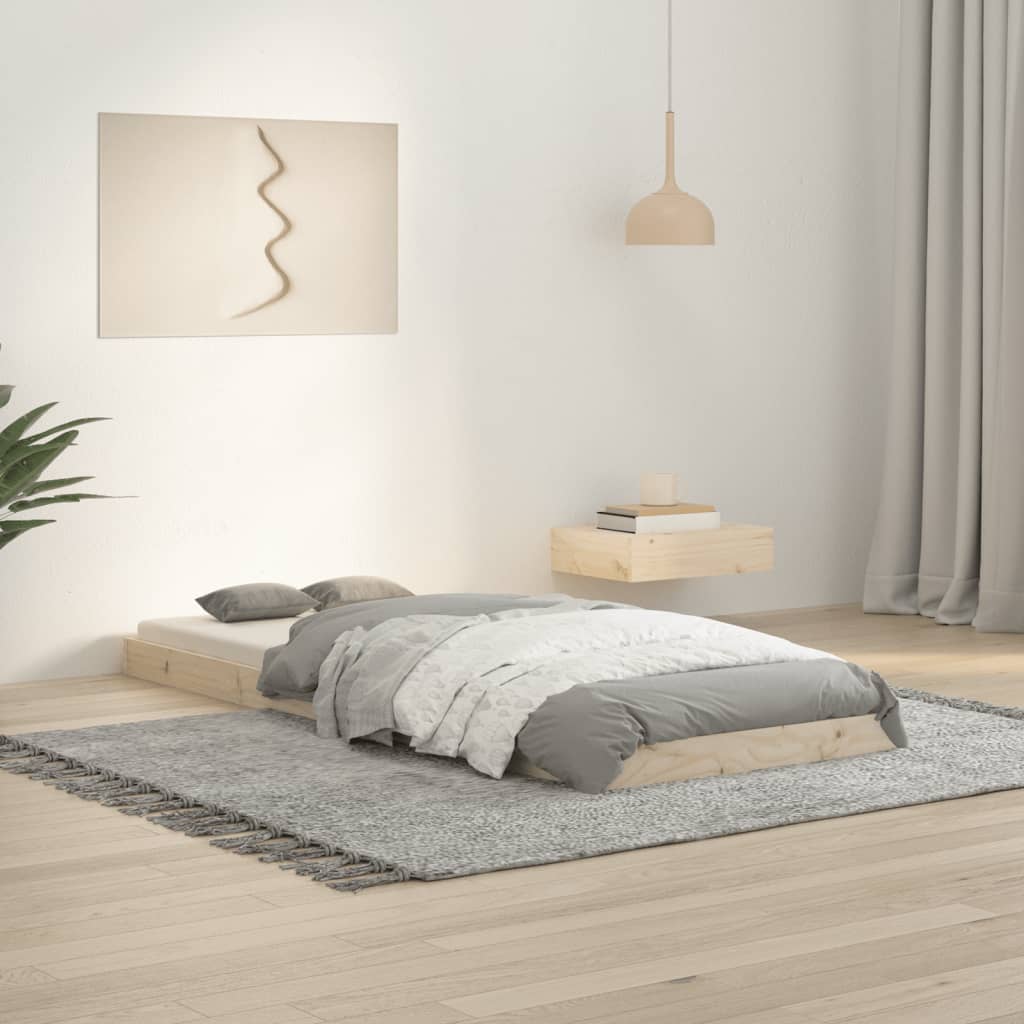 Cadre de lit sans matelas 75x190 cm bois de pin massif - XIOS