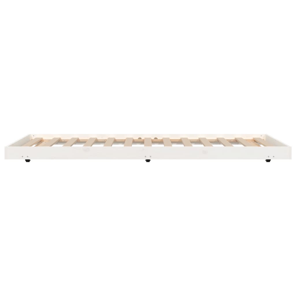 Cadre de lit sans matelas blanc 100x200 cm bois de pin massif - XIOS