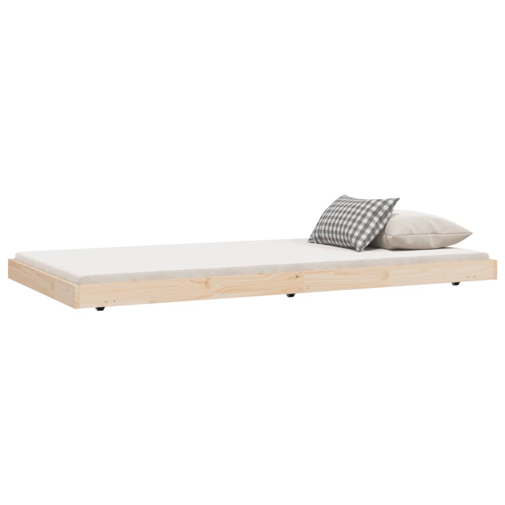 Cadre de lit sans matelas 90x200 cm bois de pin massif - XIOS