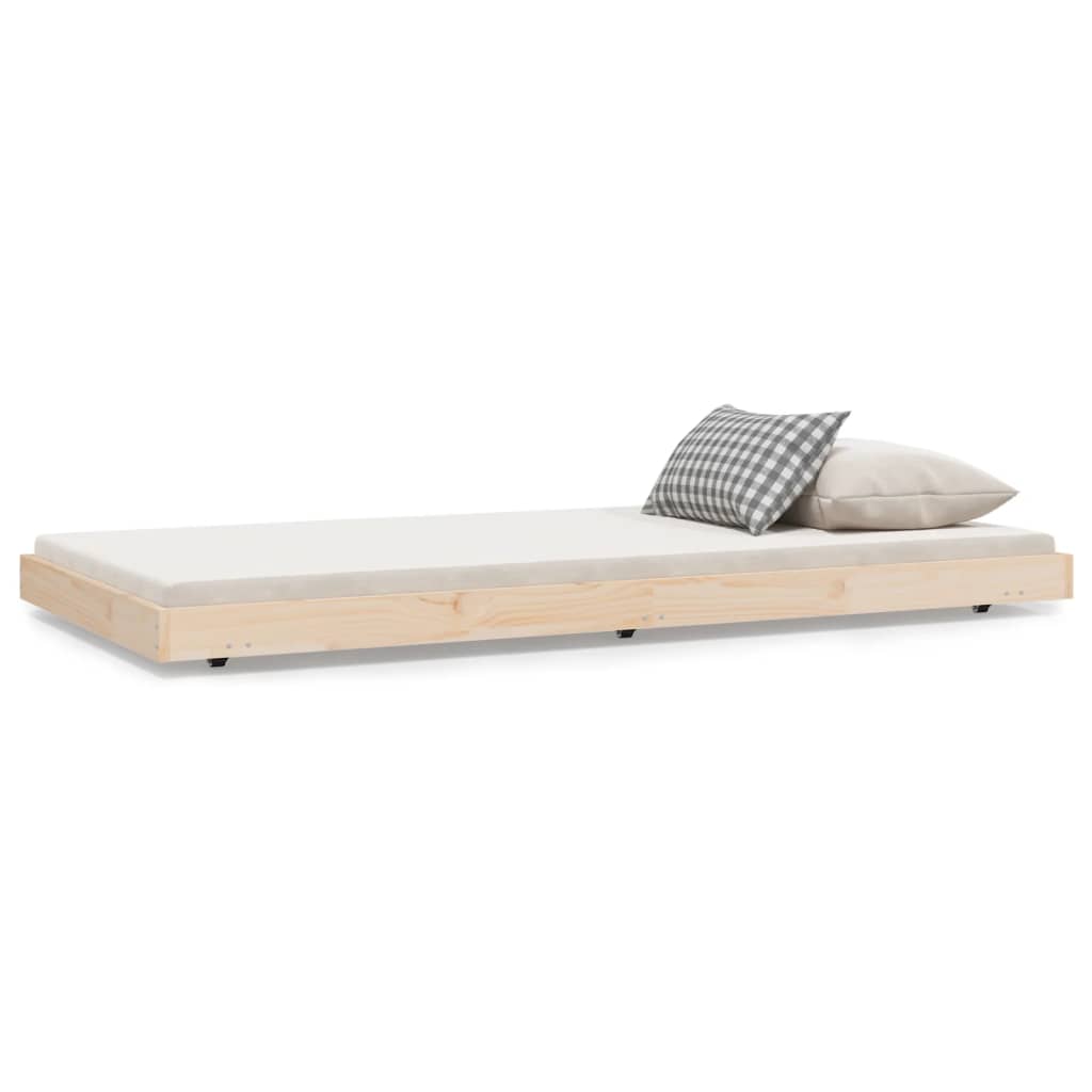 Cadre de lit sans matelas 90x190 cm bois de pin massif - XIOS