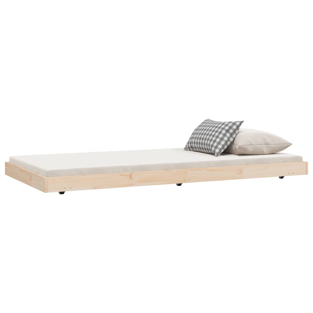Cadre de lit sans matelas 75x190 cm bois de pin massif - XIOS