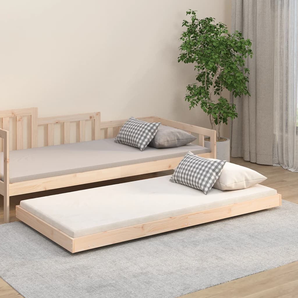 Cadre de lit sans matelas 75x190 cm bois de pin massif - XIOS
