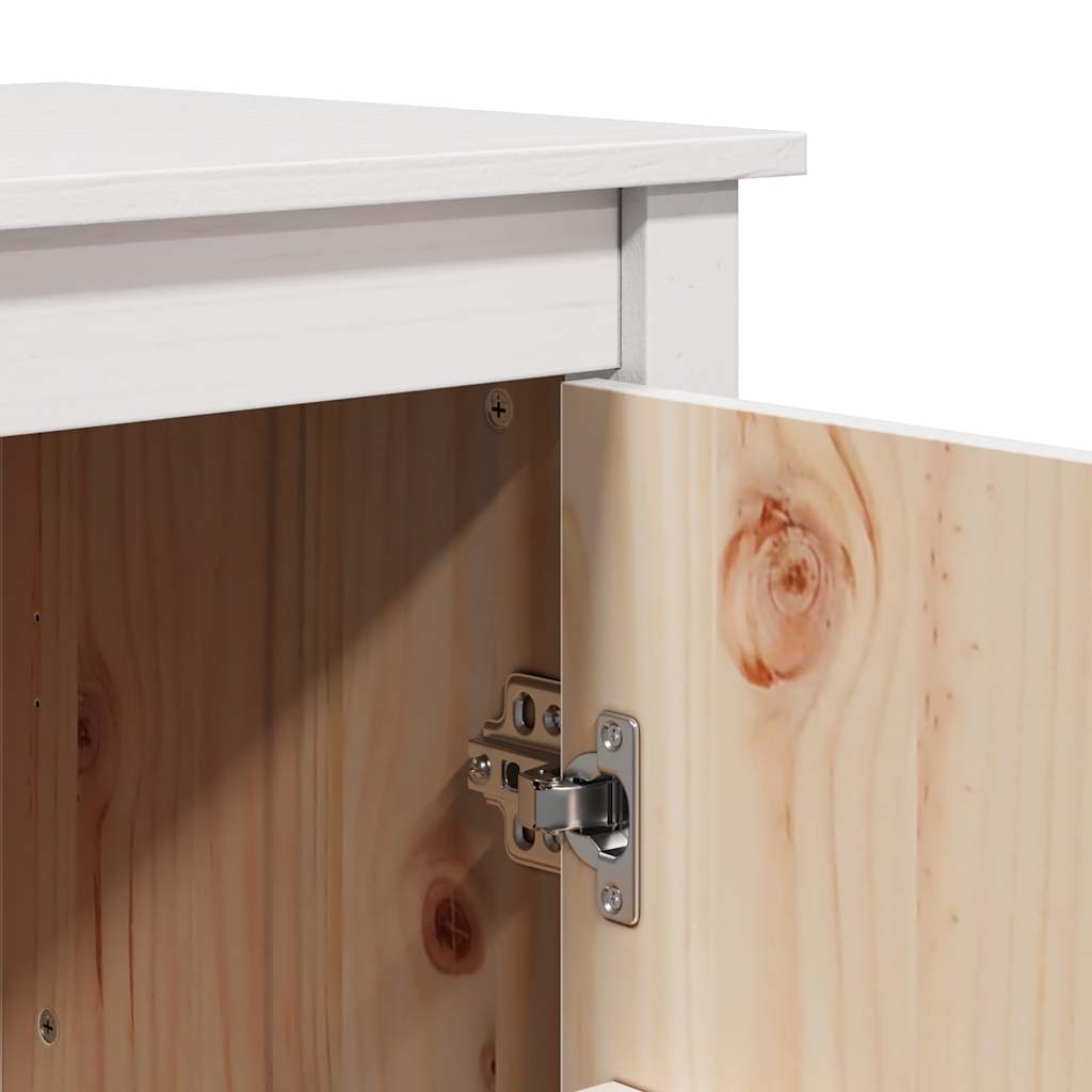 Buffet Blanc 83x41,5x100 cm Bois massif de pin - XIOS