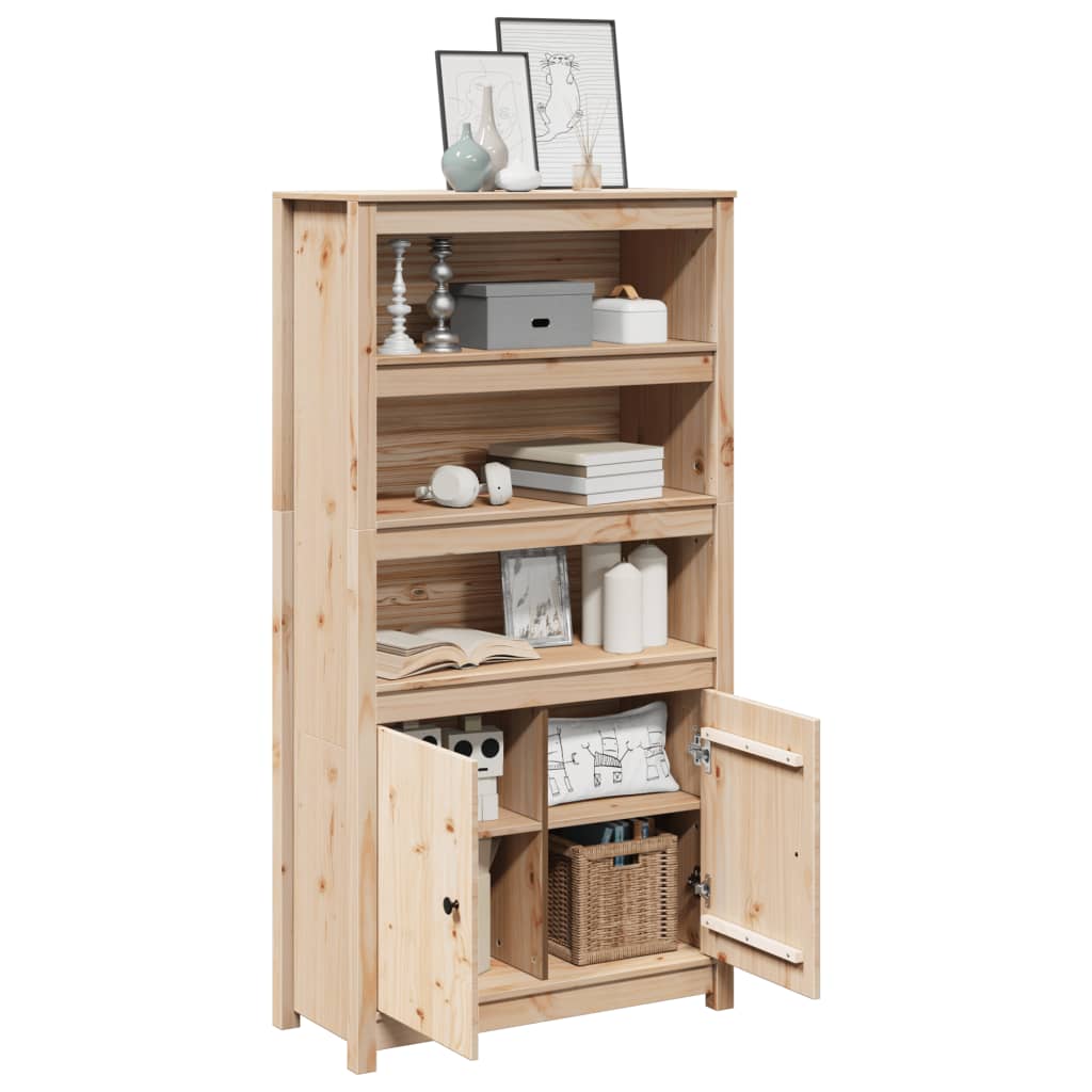 Buffet haut 80x35x154 cm Bois massif de pin - XIOS