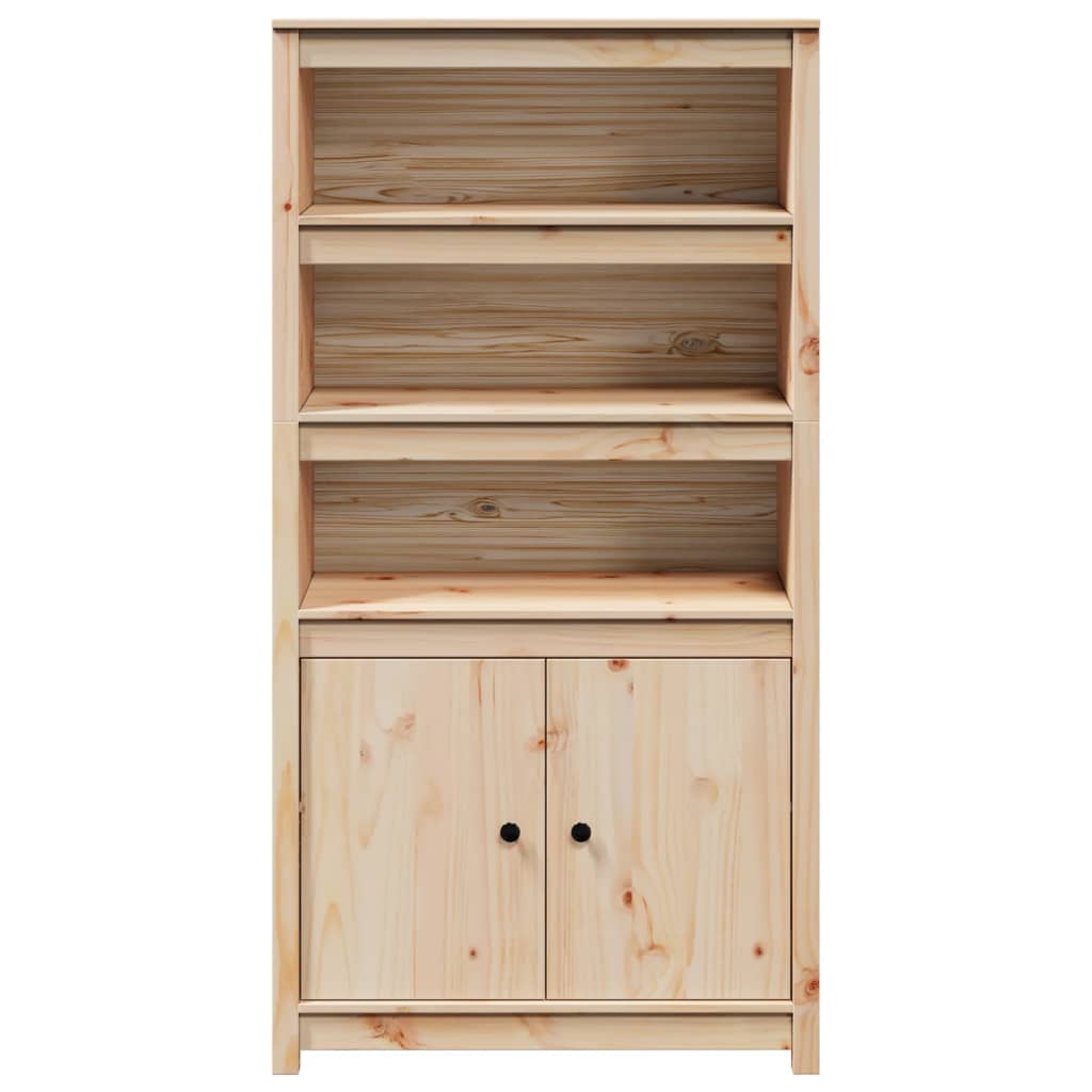 Buffet haut 80x35x154 cm Bois massif de pin - XIOS