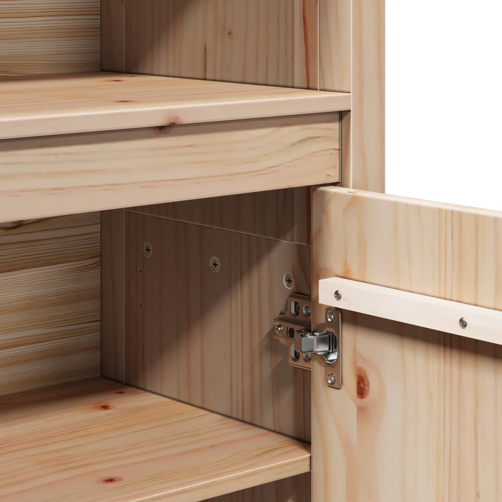 Buffet haut 80x35x154 cm Bois massif de pin - XIOS