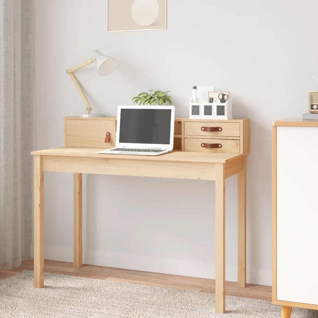 Bureau 110x50x93 cm Bois massif de pin Bureaux vidaXL