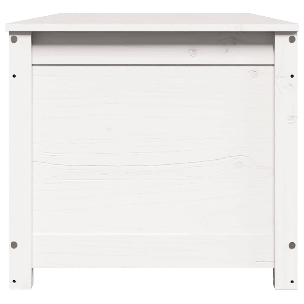 Boîte de rangement Blanc 110x50x45,5 cm Bois massif de pin - XIOS