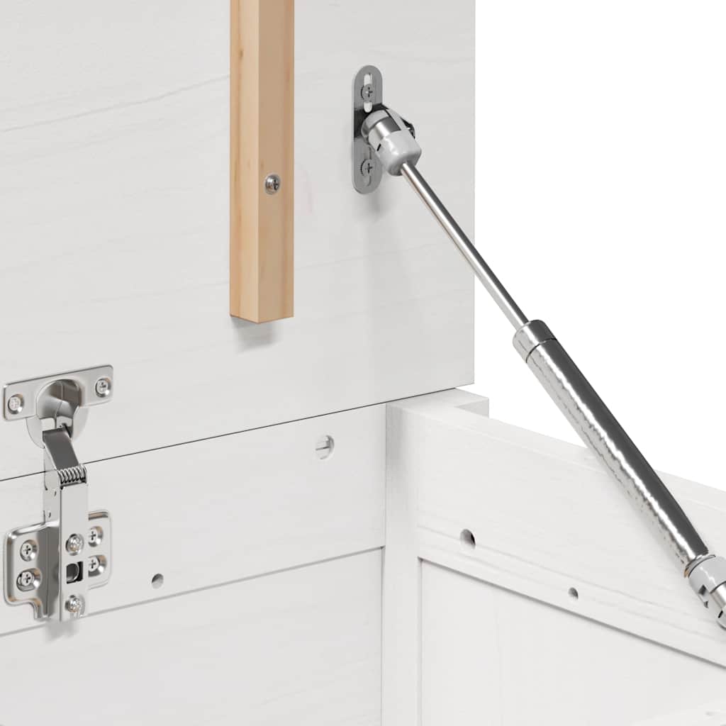Boîte de rangement Blanc 110x50x45,5 cm Bois massif de pin - XIOS
