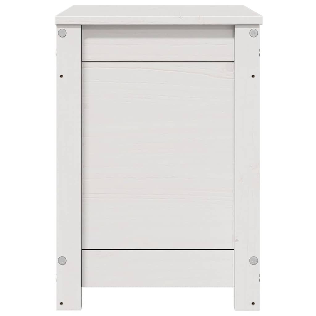 Boîte de rangement Blanc 60x32x45,5 cm Bois massif de pin - XIOS
