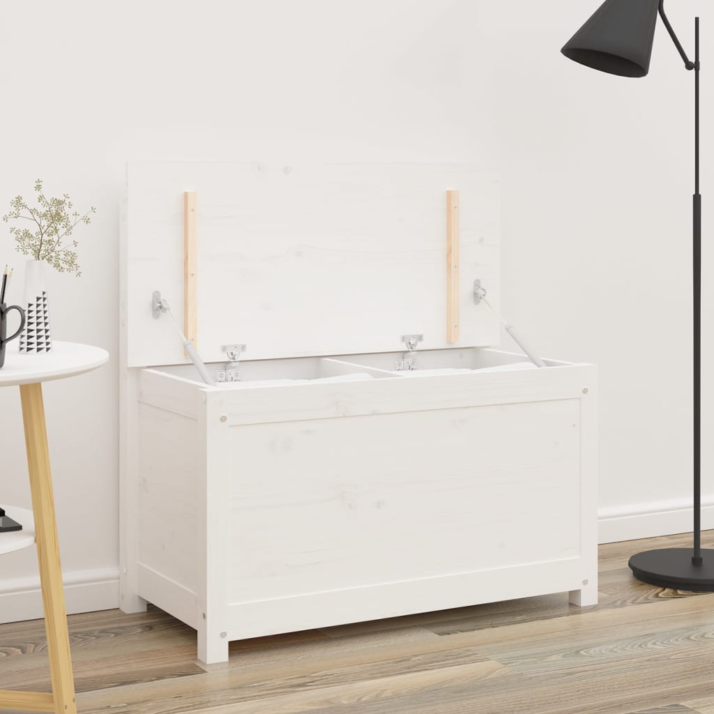 Banc Blanc 80x41x77 cm Bois de pin massif - XIOS