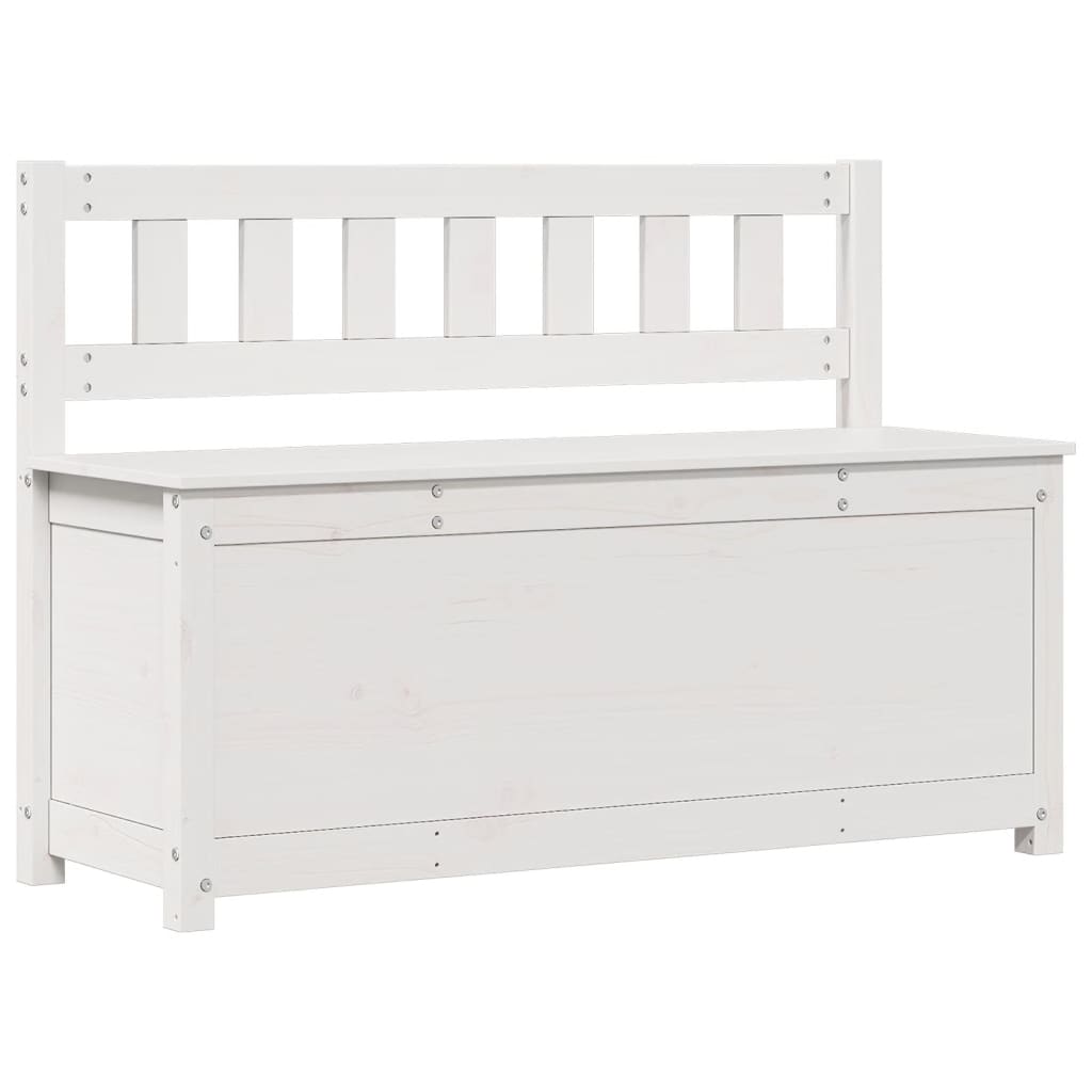 Banc Blanc 110x41x76,5 cm Bois de pin massif - XIOS