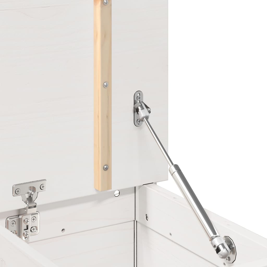 Banc Blanc 110x41x76,5 cm Bois de pin massif - XIOS