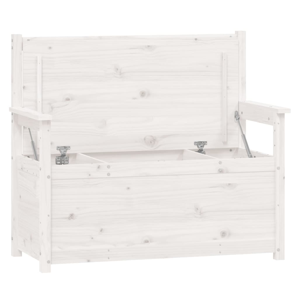 Banc Blanc 112,5x51,5x96,5 cm Bois de pin massif - XIOS