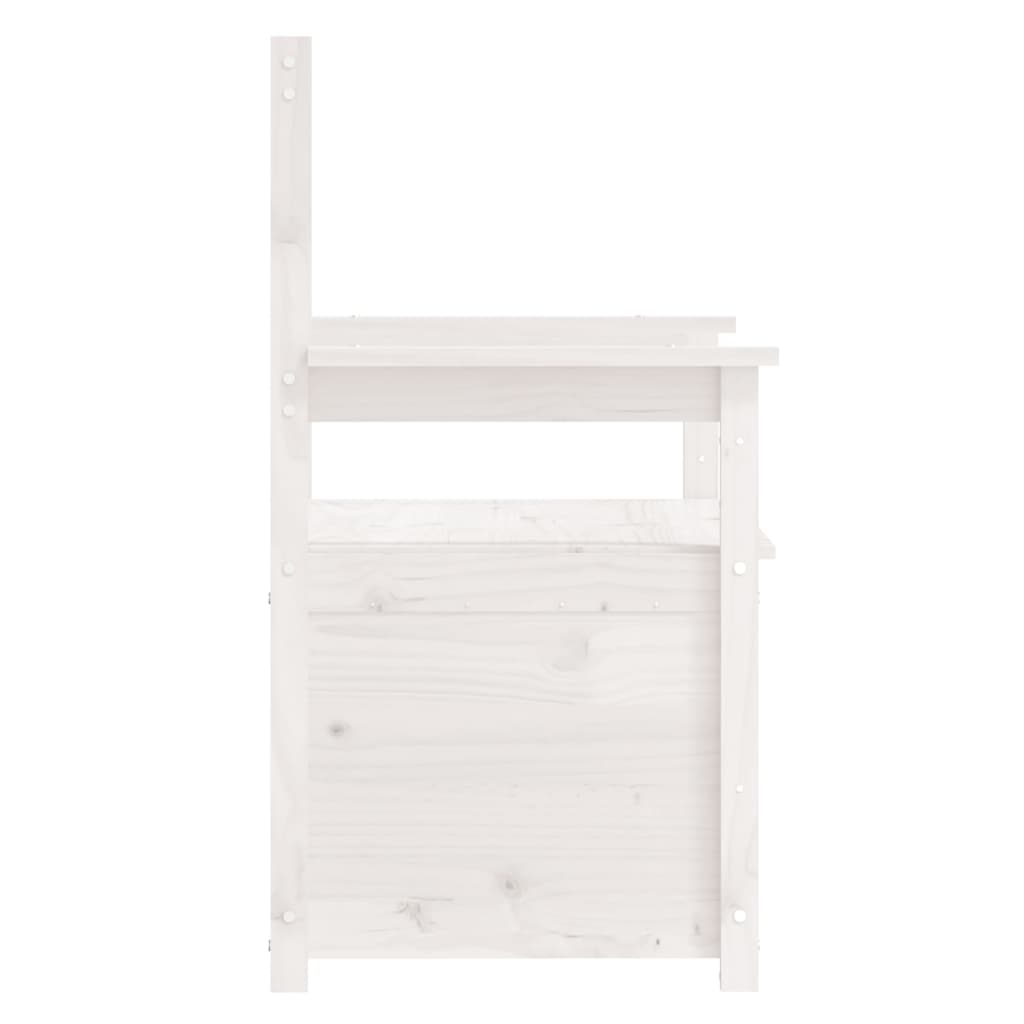 Banc Blanc 112,5x51,5x96,5 cm Bois de pin massif - XIOS