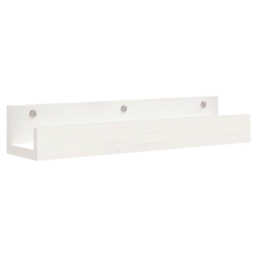 Étagères murales 2 pcs Blanc 50x12x9 cm Bois de pin massif - XIOS