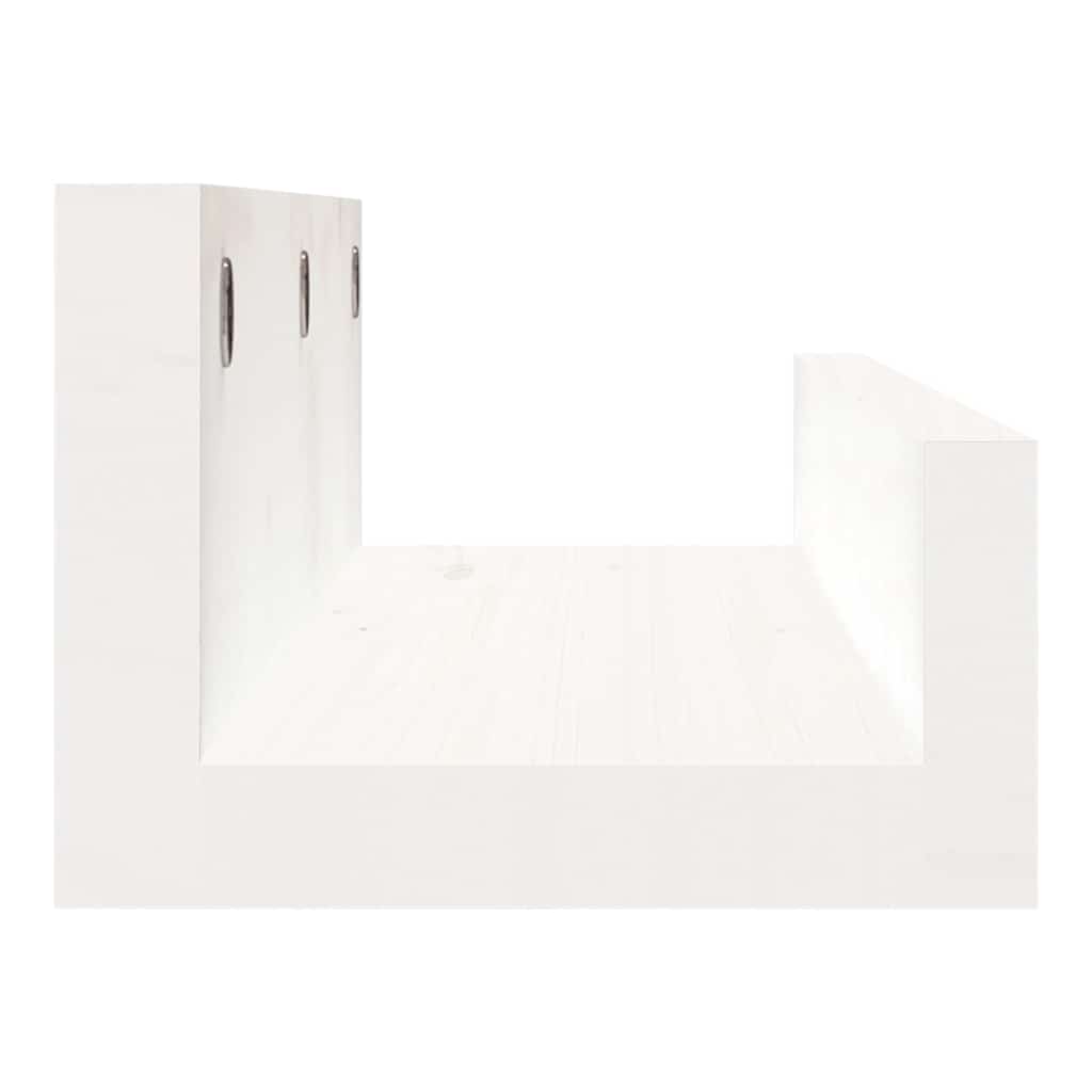 Étagères murales 2 pcs Blanc 50x12x9 cm Bois de pin massif - XIOS