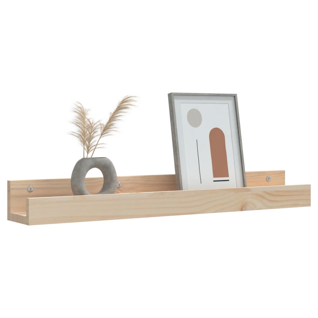 Étagères murales 2 pcs 80x12x9 cm Bois de pin massif - XIOS