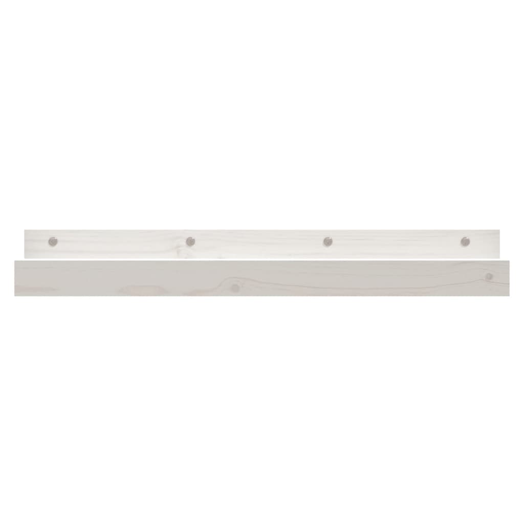Étagères murales 2 pcs Blanc 80x12x9 cm Bois de pin massif - XIOS