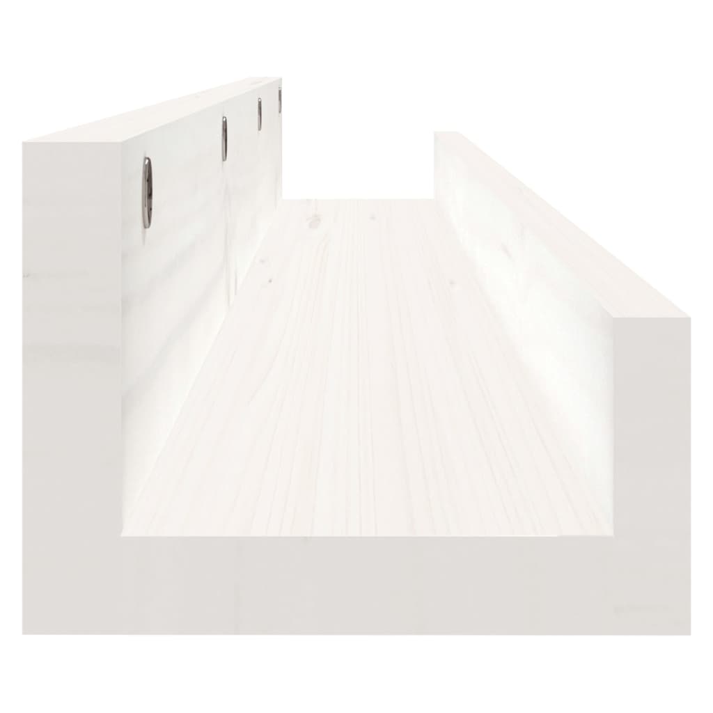 Étagères murales 2 pcs Blanc 80x12x9 cm Bois de pin massif - XIOS
