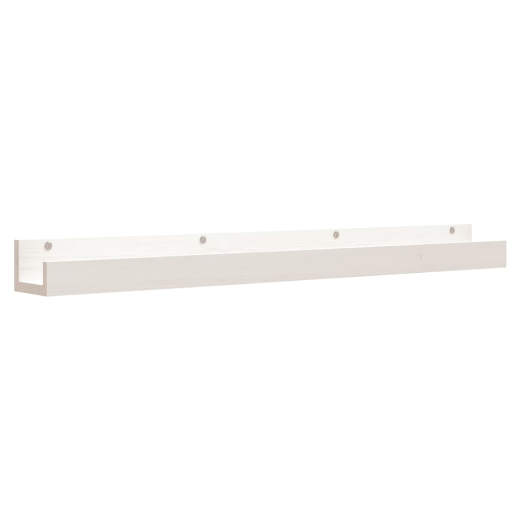 Étagères murales 2 pcs Blanc 110x12x9 cm Bois de pin massif - XIOS
