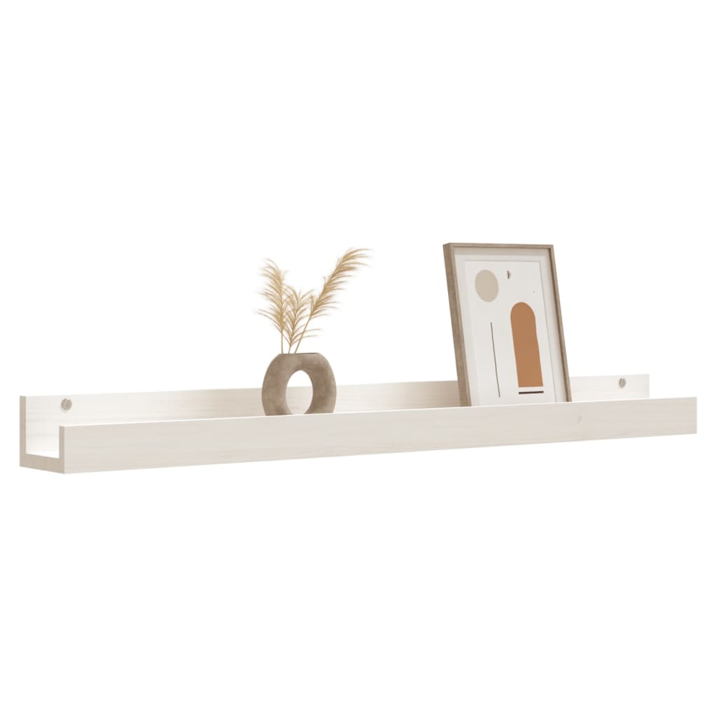 Étagères murales 2 pcs Blanc 110x12x9 cm Bois de pin massif - XIOS