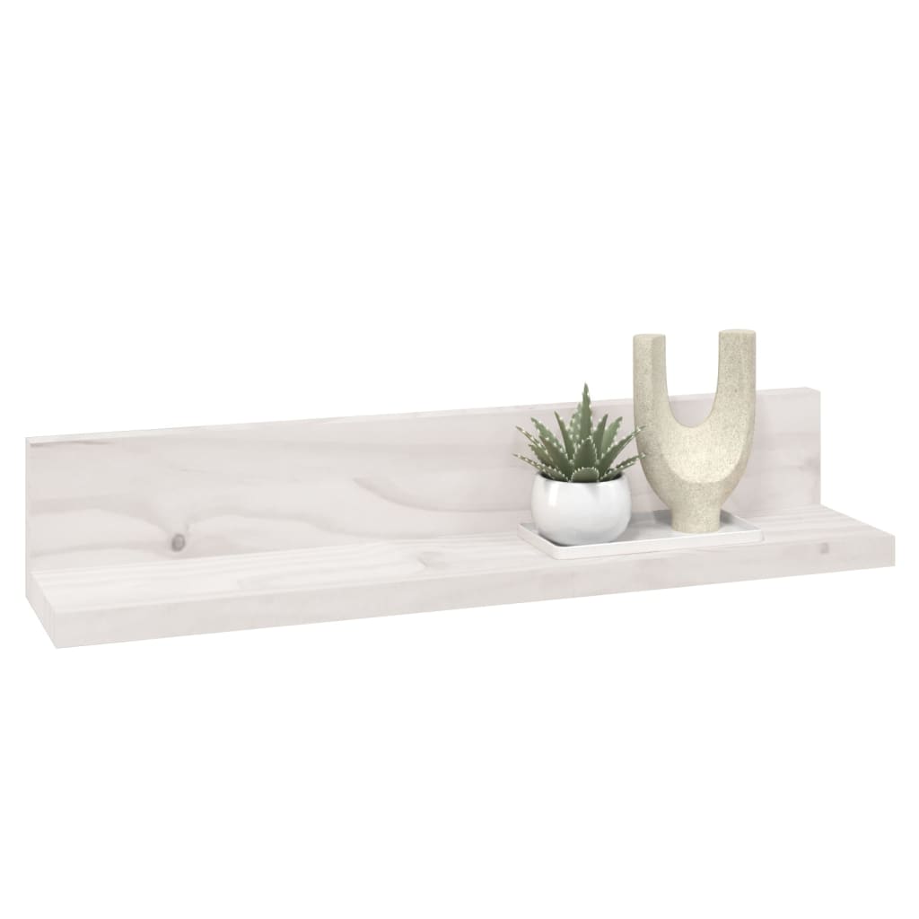 Étagères murales 2 pcs Blanc 50x11x9 cm Bois de pin massif - XIOS