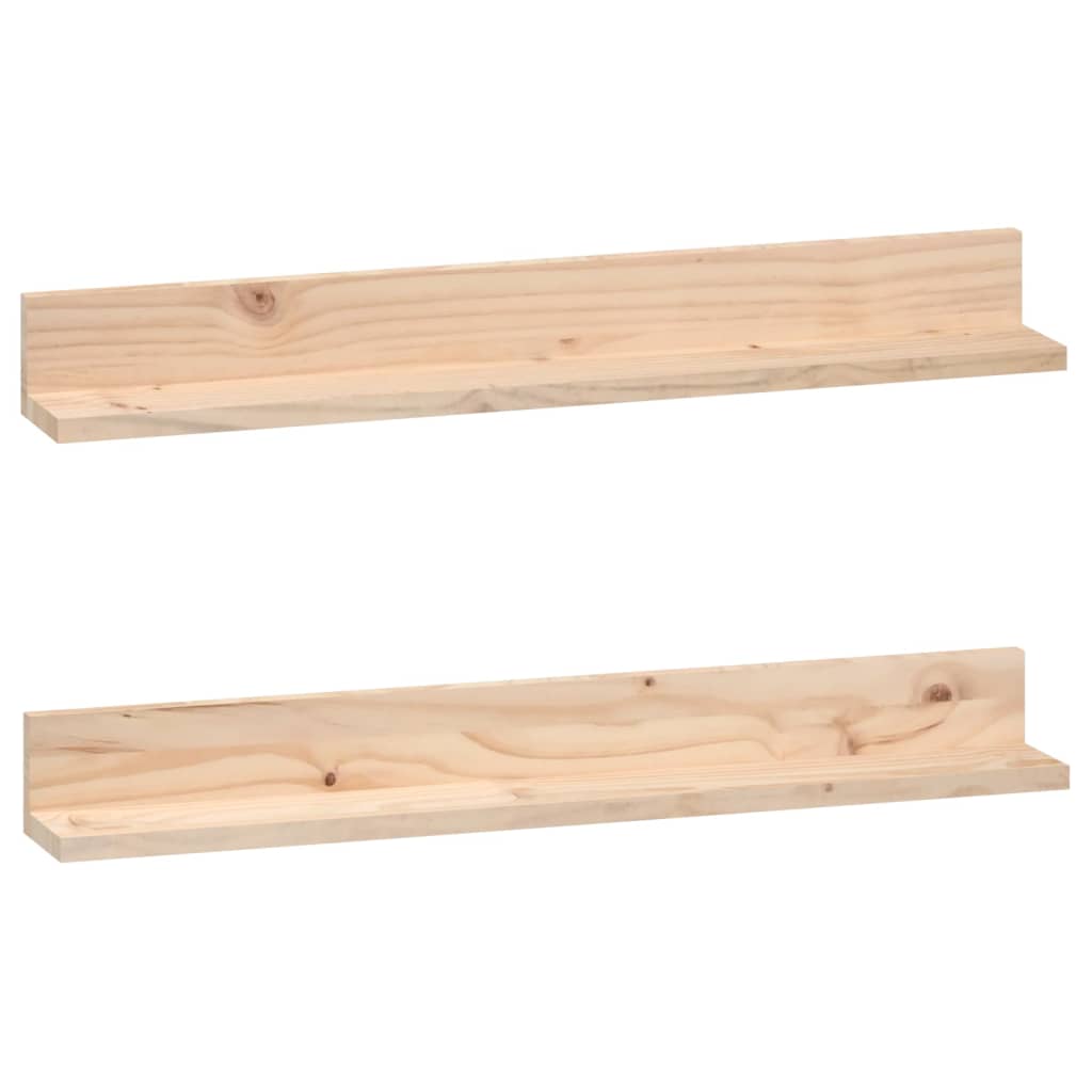 Étagères murales 2 pcs 80x11x9 cm Bois de pin massif - XIOS
