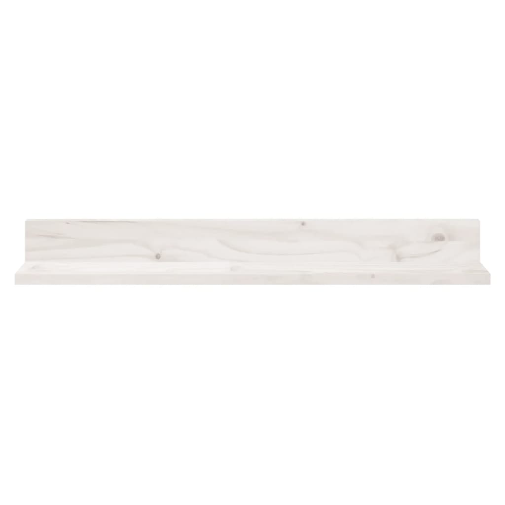 Étagères murales 2 pcs Blanc 80x11x9 cm Bois de pin massif - XIOS