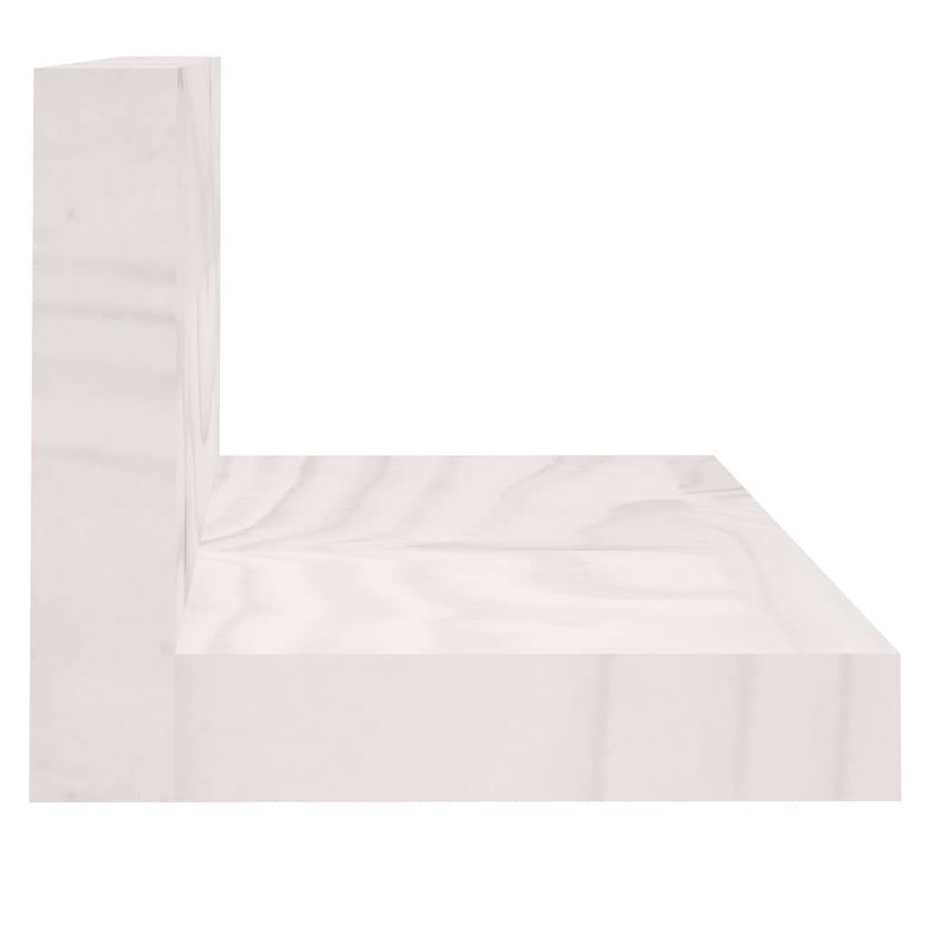 Étagères murales 2 pcs Blanc 80x11x9 cm Bois de pin massif - XIOS