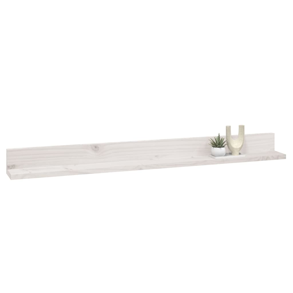 Étagères murales 2 pcs Blanc 110x11x9 cm Bois de pin massif - XIOS