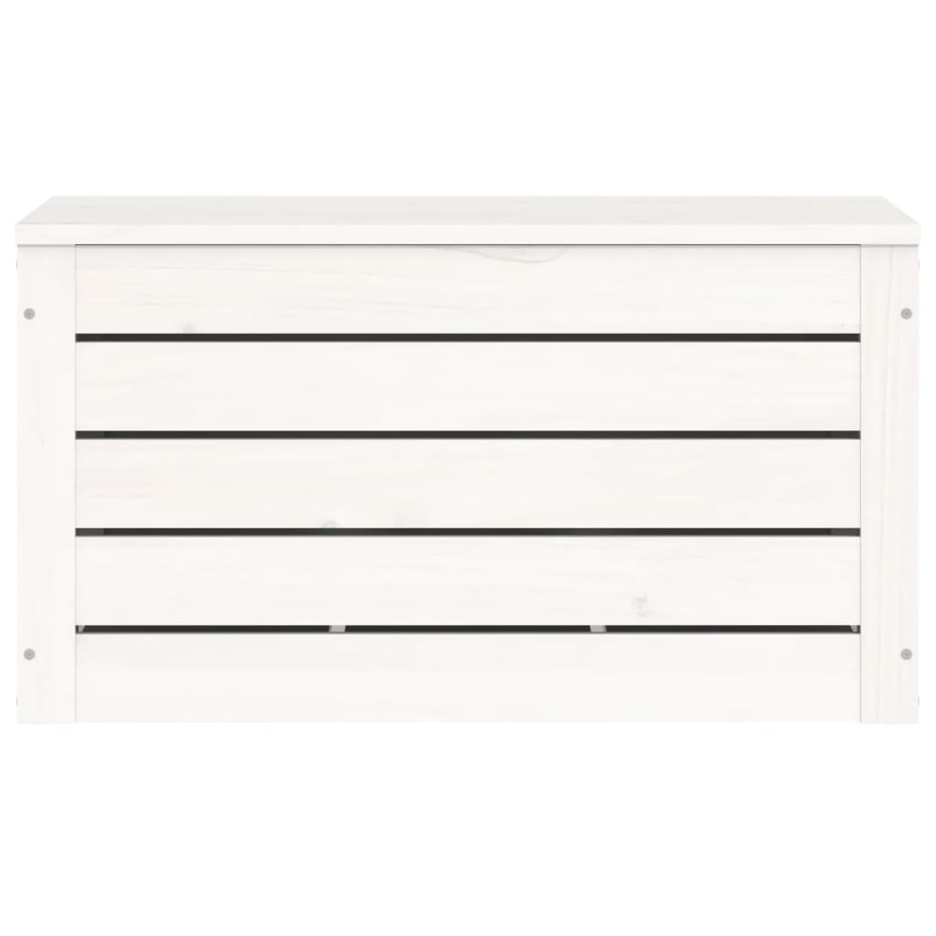 Boîte de rangement Blanc 59,5x36,5x33 cm Bois massif de pin - XIOS