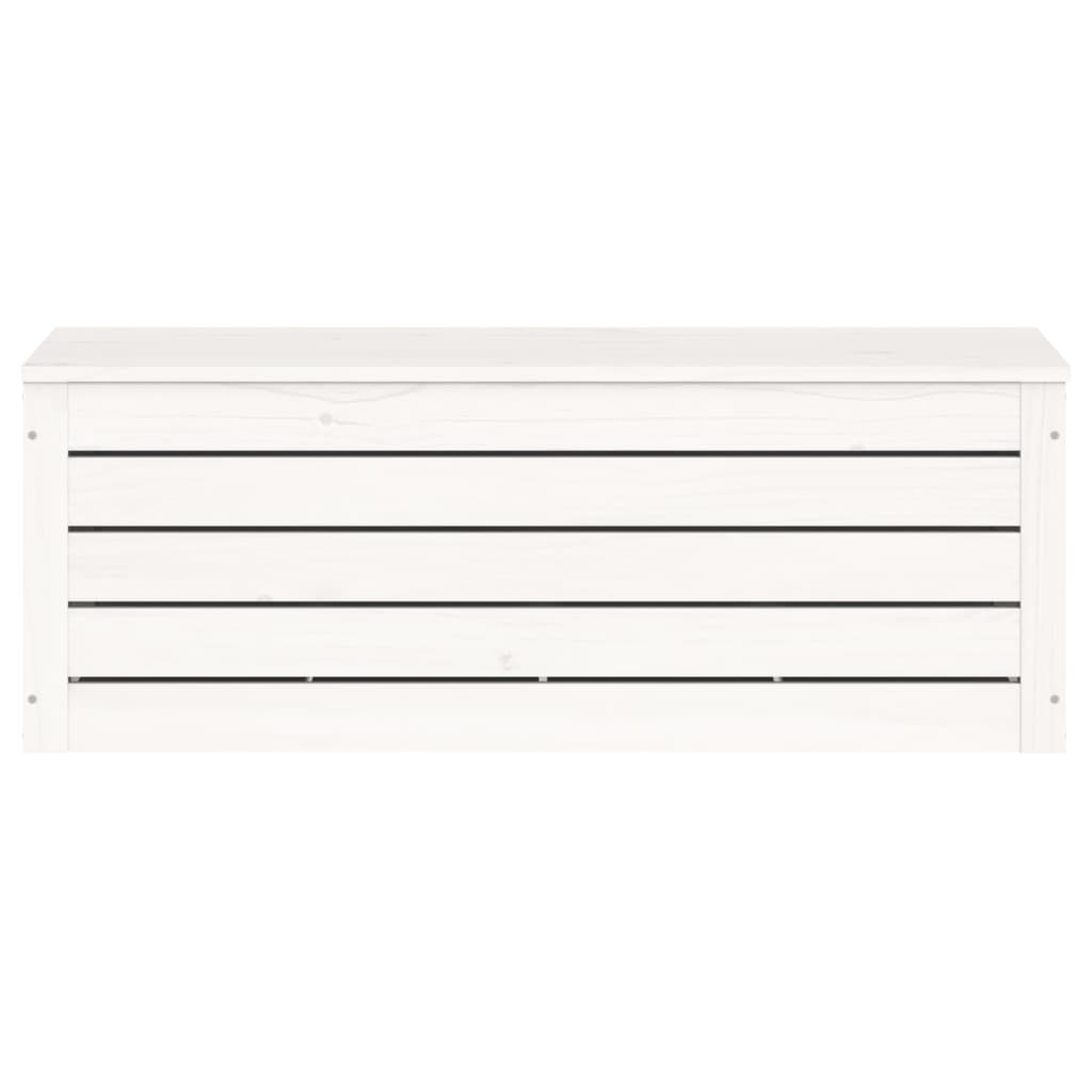 Boîte de rangement Blanc 89x36,5x33 cm Bois massif de pin Armoires & meubles de rangement vidaXL