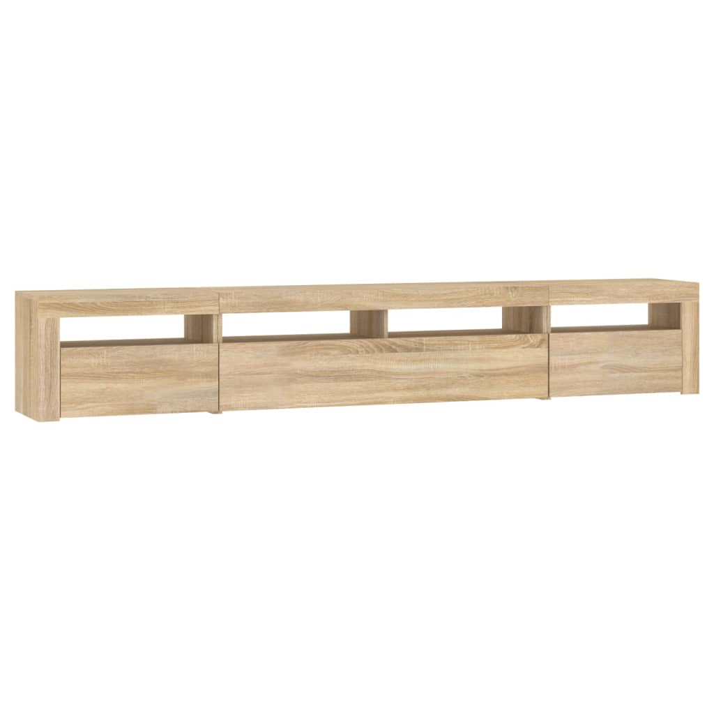Meuble TV avec lumières LED Chêne sonoma 240x35x40 cm - XIOS