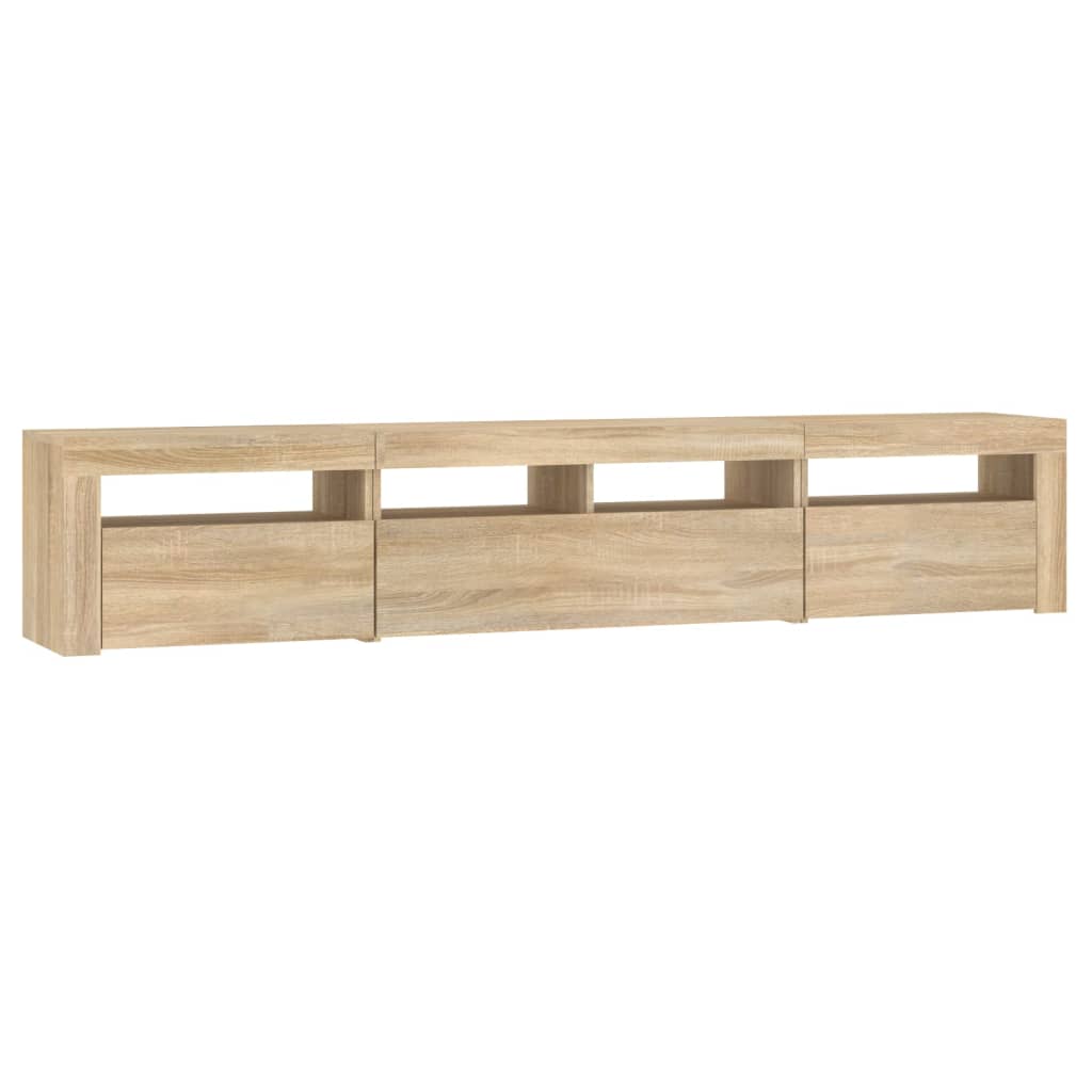 Meuble TV avec lumières LED Chêne sonoma 210x35x40 cm - XIOS