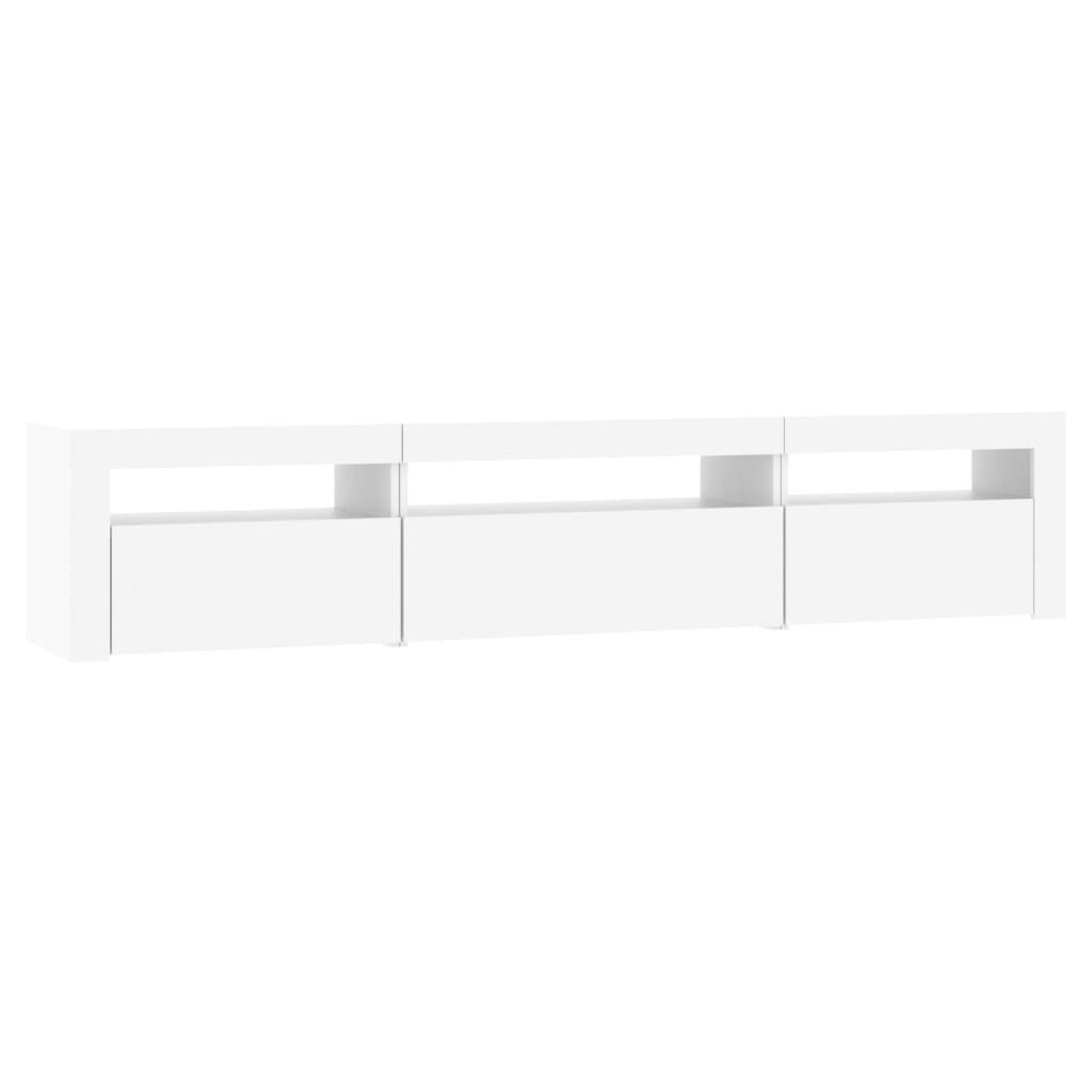 Meuble TV avec lumières LED Blanc 195x35x40 cm - XIOS