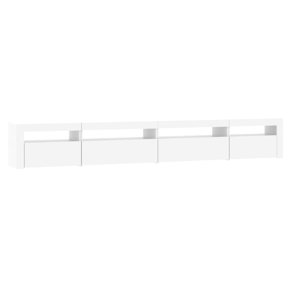 Meuble TV avec lumières LED Blanc 270x35x40 cm - XIOS