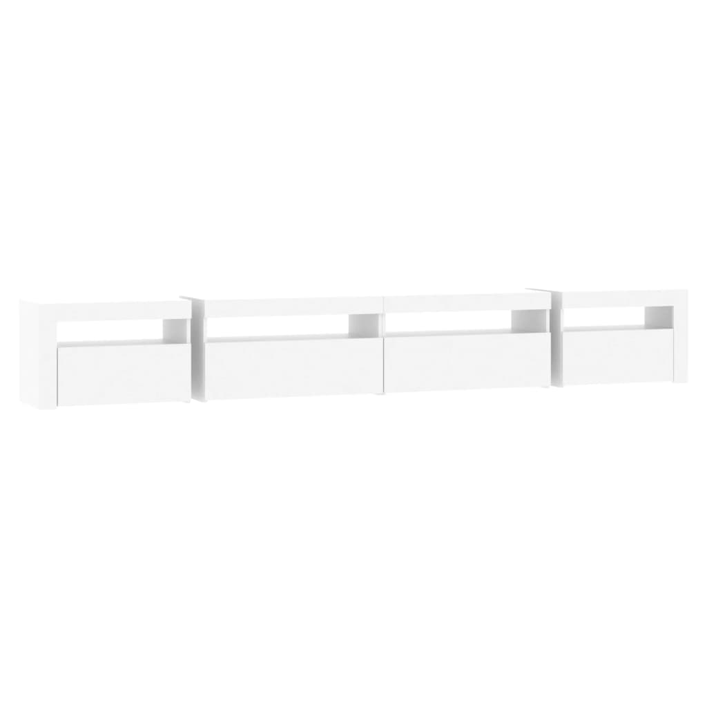Meuble TV avec lumières LED Blanc 270x35x40 cm - XIOS