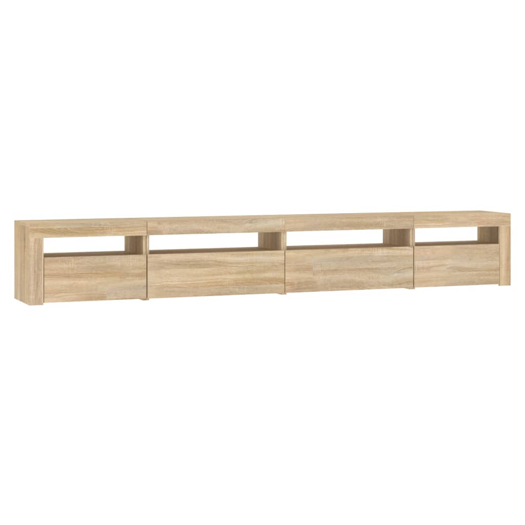 Meuble TV avec lumières LED Chêne sonoma 270x35x40 cm - XIOS
