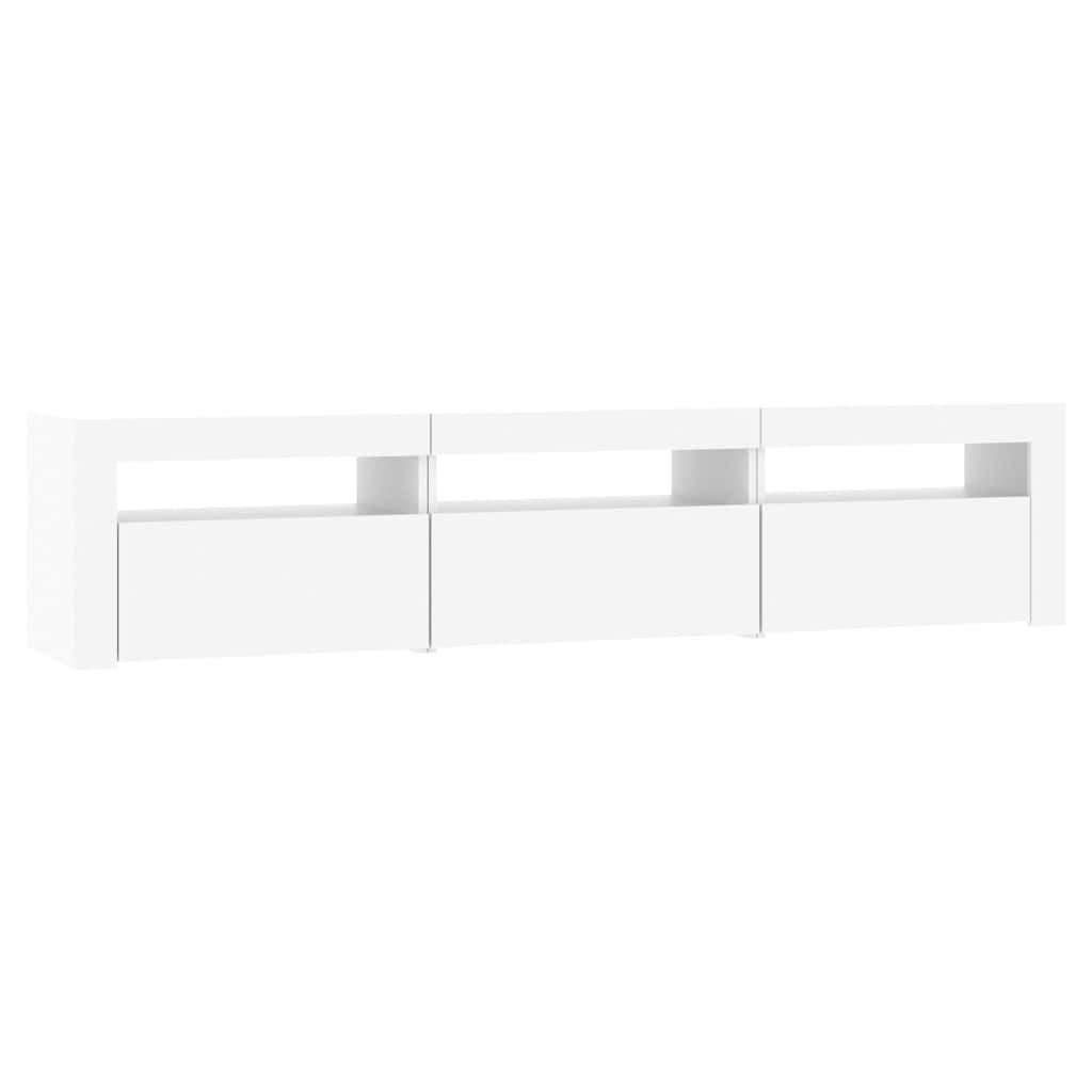Meuble TV avec lumières LED Blanc 180x35x40 cm - XIOS