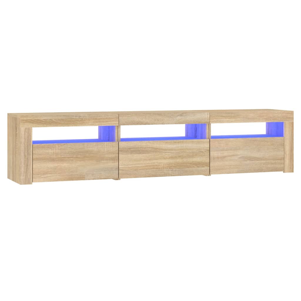 Meuble TV avec lumières LED Chêne sonoma 180x35x40 cm - XIOS