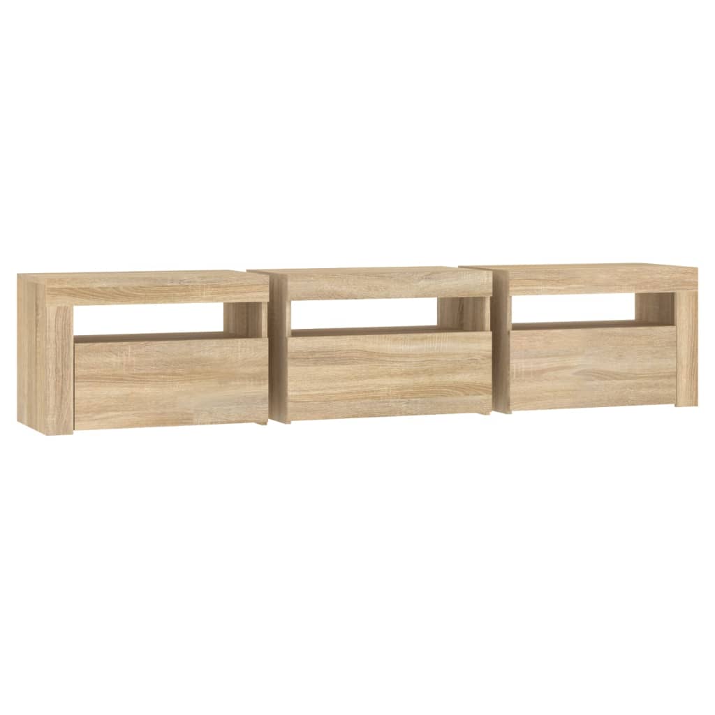 Meuble TV avec lumières LED Chêne sonoma 180x35x40 cm - XIOS