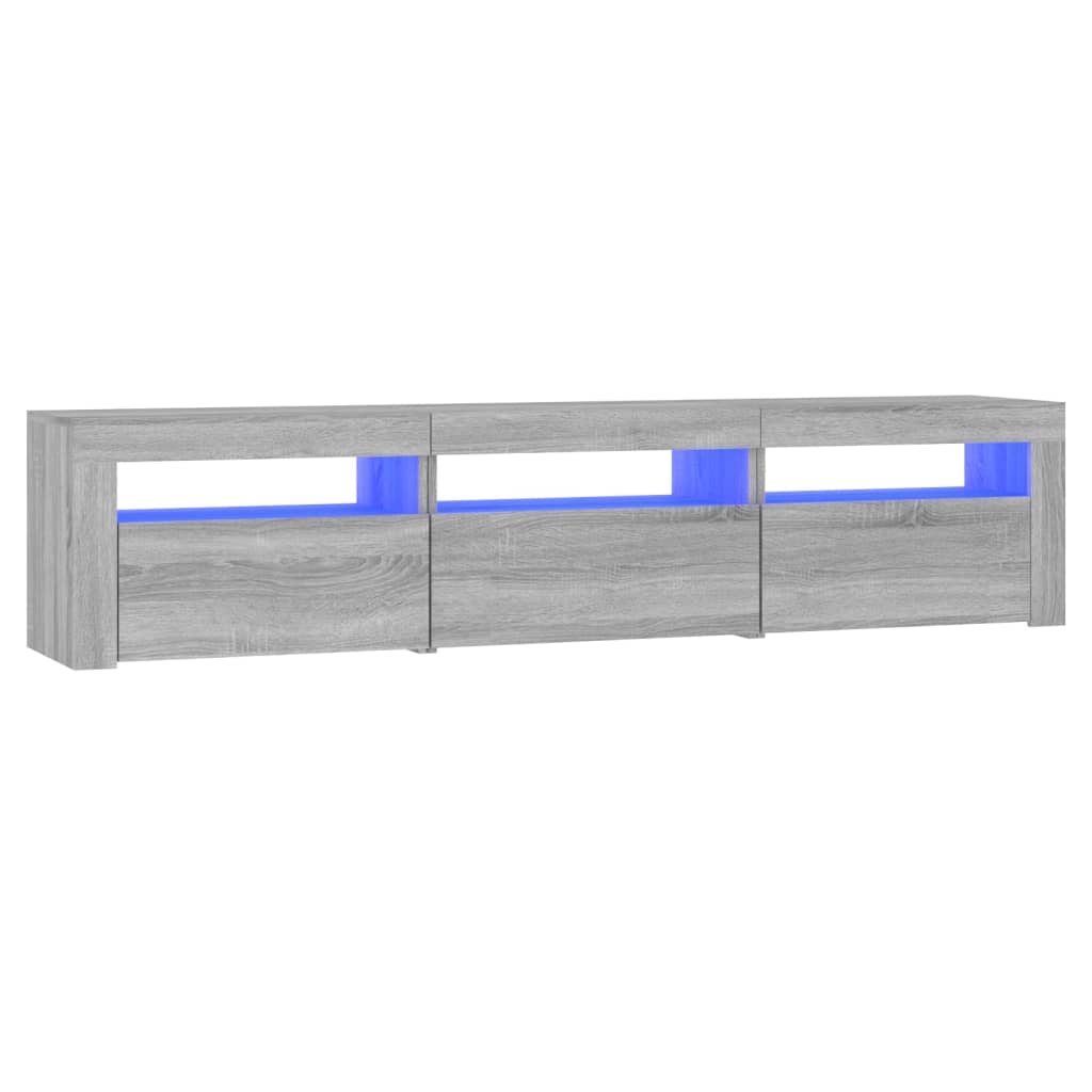 Meuble TV avec lumières LED Sonoma gris 180x35x40 cm - XIOS