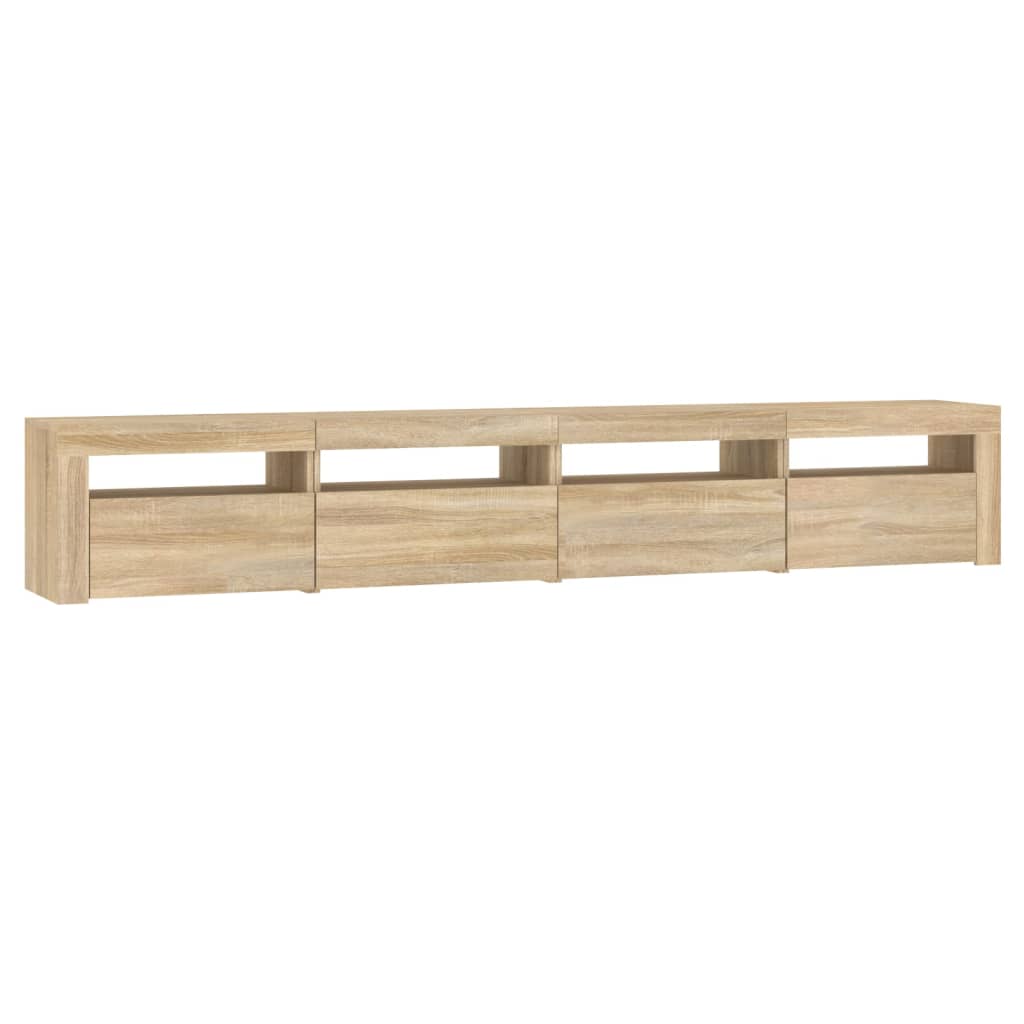 Meuble TV avec lumières LED Chêne sonoma 240x35x40 cm - XIOS