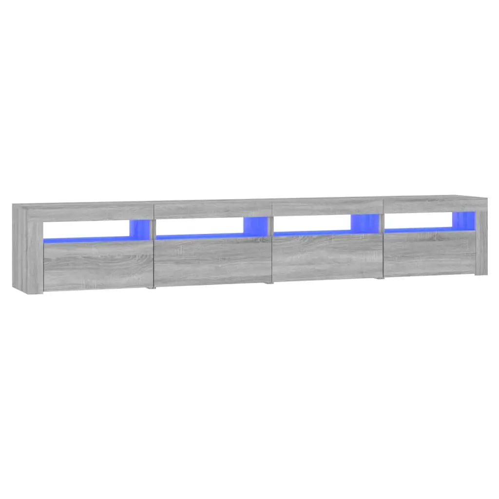 Meuble TV avec lumières LED Sonoma gris 240x35x40 cm - XIOS