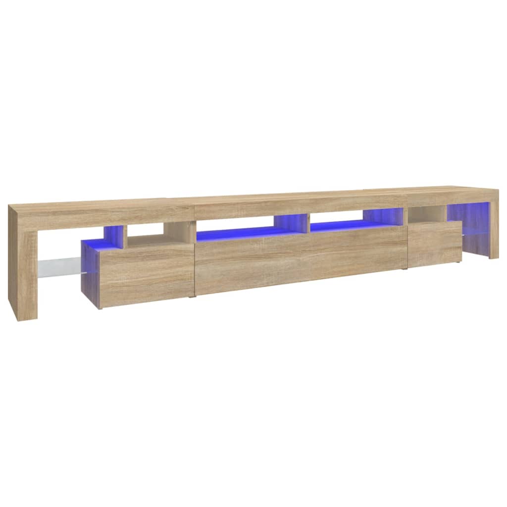 Meuble TV avec lumières LED Chêne sonoma 260x36,5x40 cm - XIOS