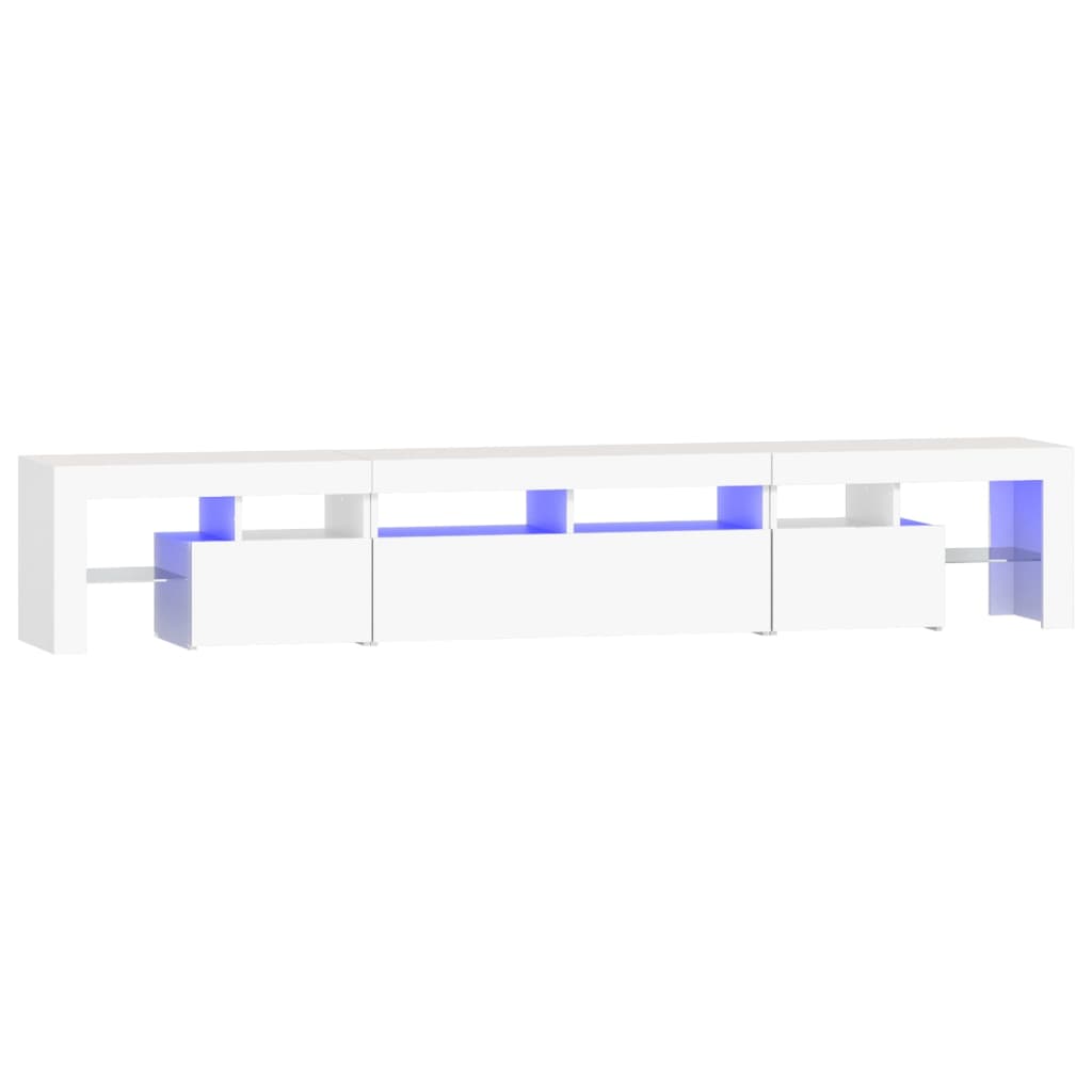 Meuble TV avec lumières LED Blanc 230x36,5x40 cm - XIOS