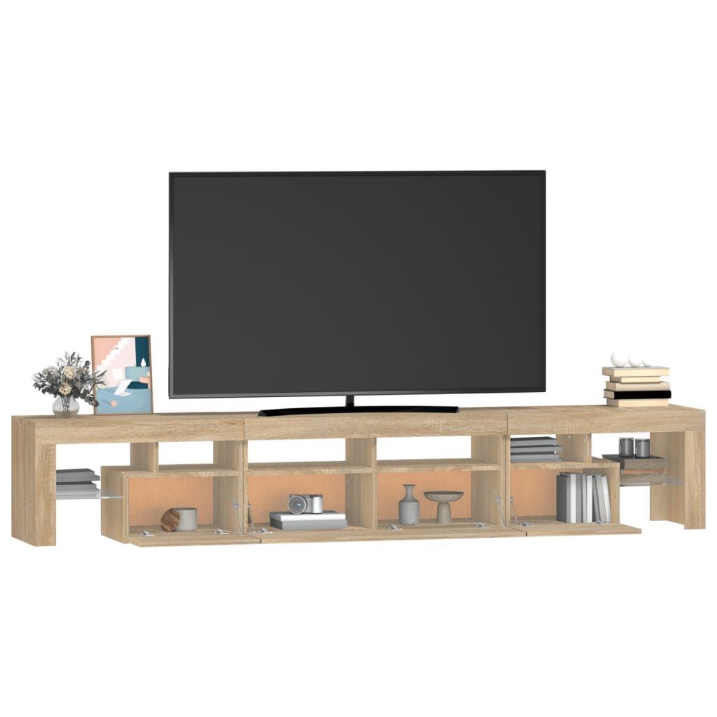 Meuble TV avec lumières LED Chêne sonoma 230x36,5x40 cm - XIOS